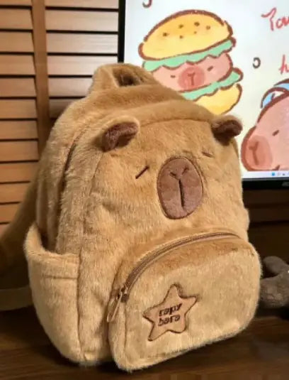 Cuddly Capybara Plush Backpack